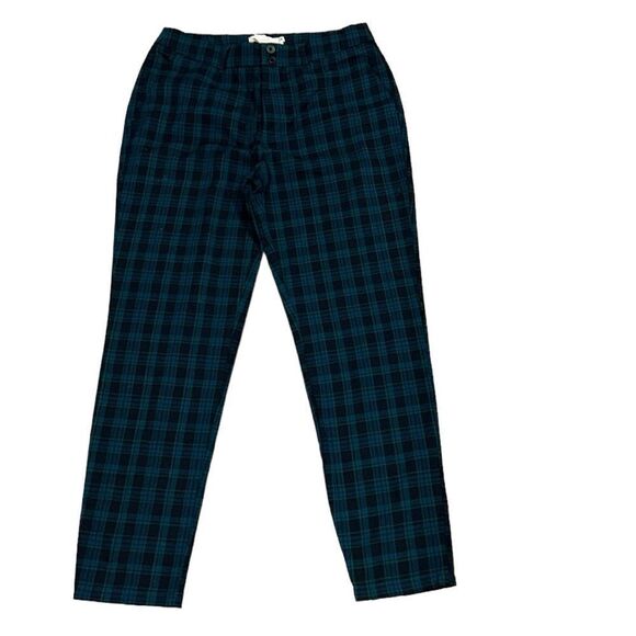 H&M Green & Black  Ankle Length  Plaid Dress Pants(Size 6) - Picture 4 of 7